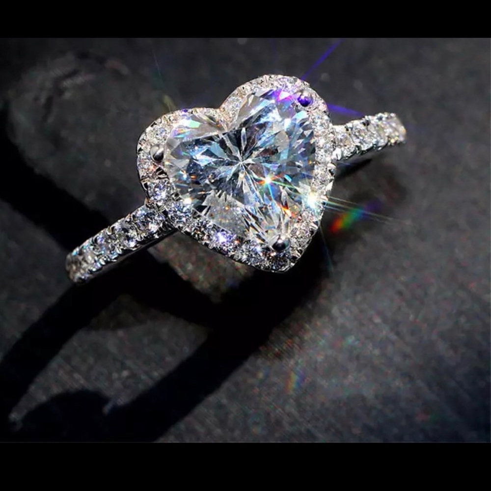 925 sterling silver heart ring